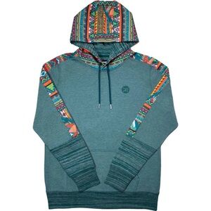 Women's Large Hooey Canyon Teal Multicolor Hoody
